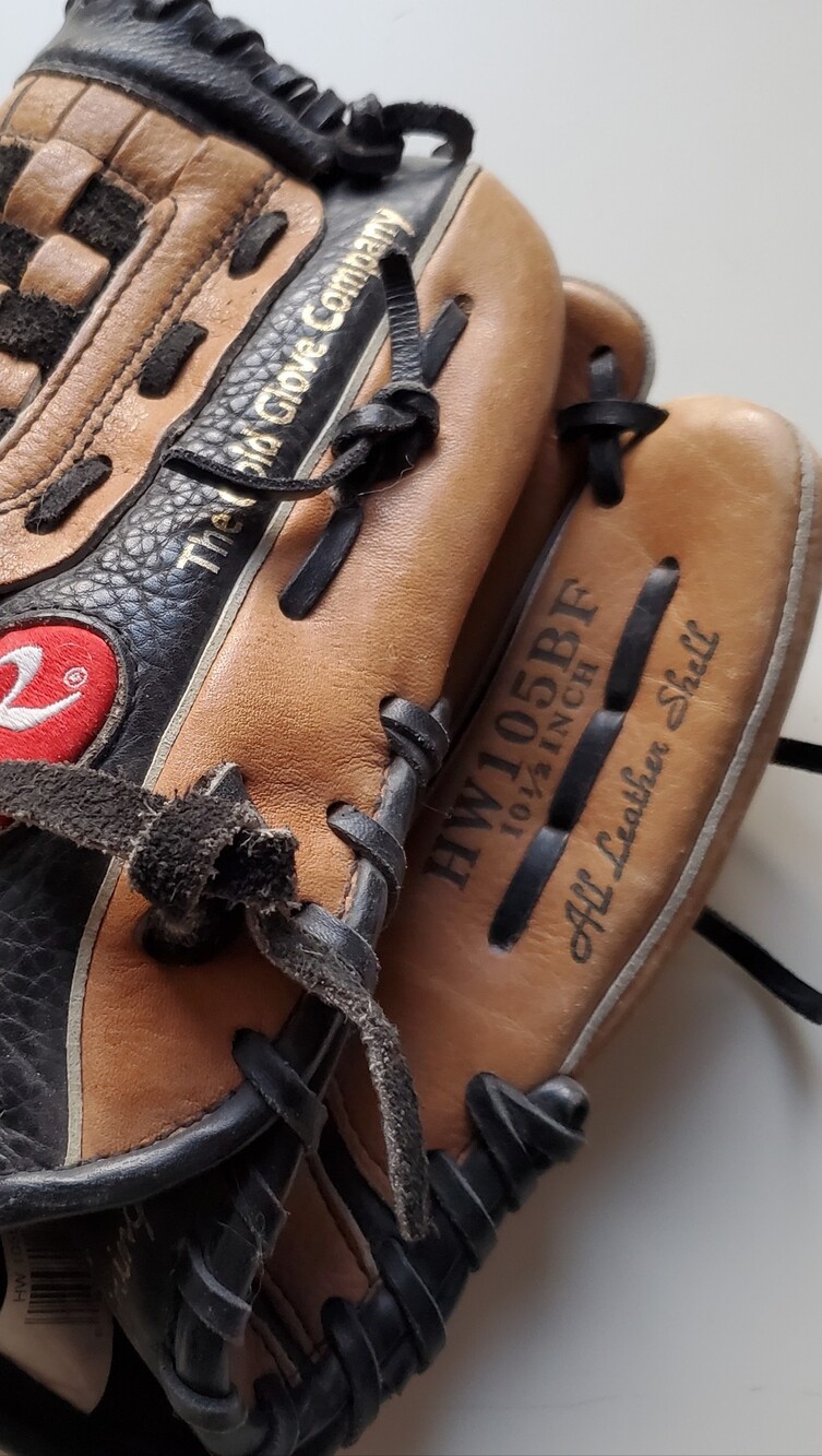 Classic Brown Leather Baseball Glove Kids 10 1/2